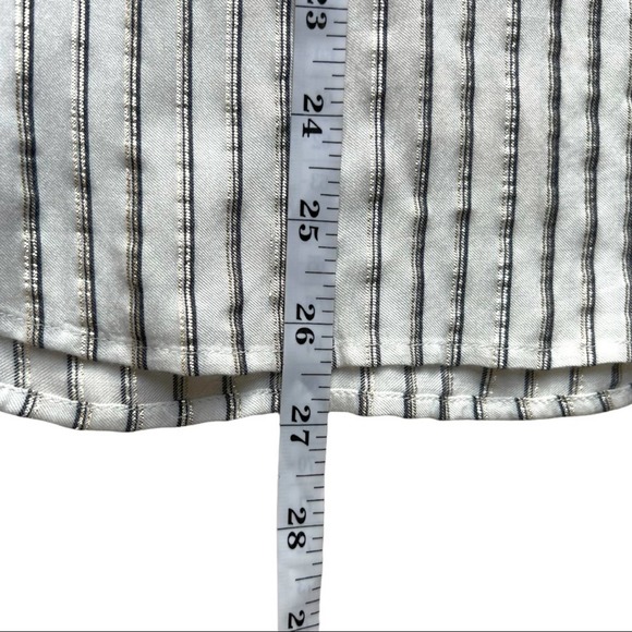 Banana Republic Striped Drama Neck Ruffled Striped Blouse small - Picture 10 of 10